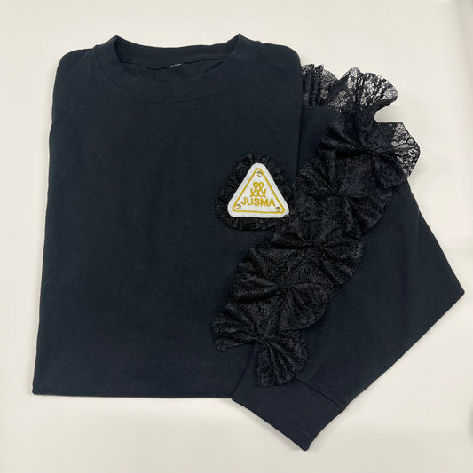 JUSMA フリルTシャツ（白ワッペン）
