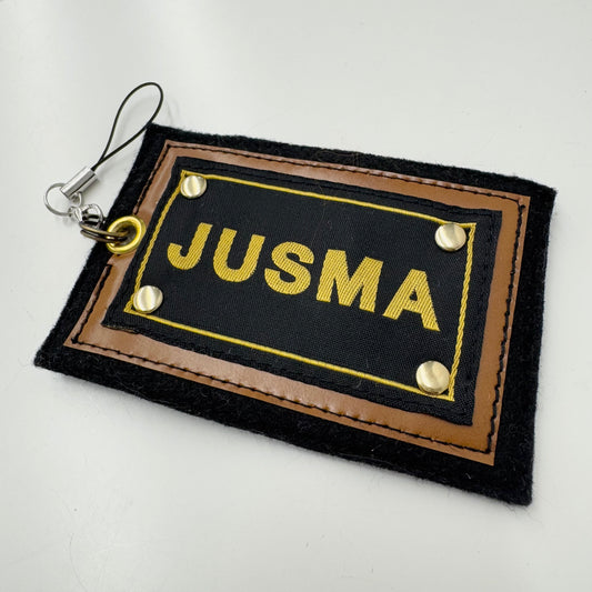 【サンプル品】 JUSMAストラップ(ブラック×ブラウンレザー)